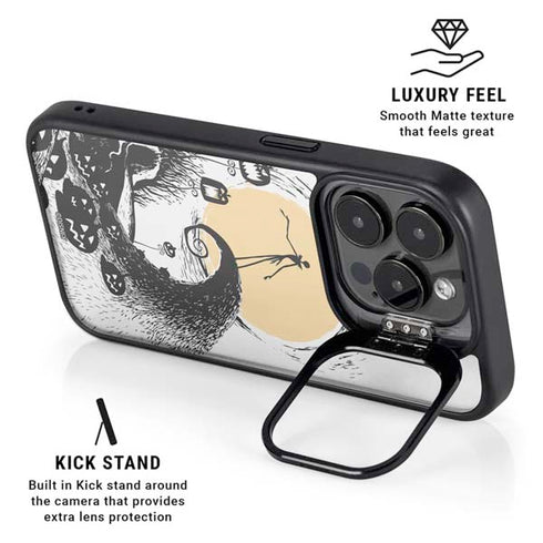 Disney The Nightmare Before Christmas Jack on Spiral Hill Art iPhone 15 Pro Max Kickstand Case